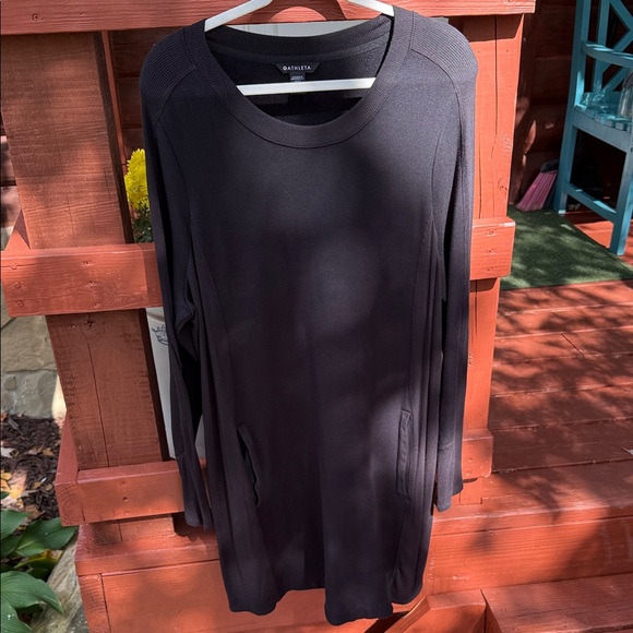 Athleta Black knee length dress, size XL - Picture 1 of 6